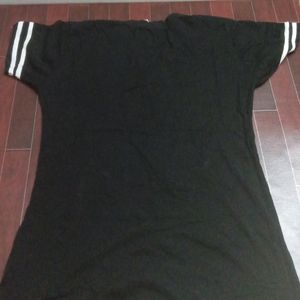 Girls Black T-shirt Top Half Sleeve