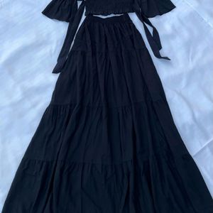 Dark Coquette Cottagecore Black FairyTier Skirt