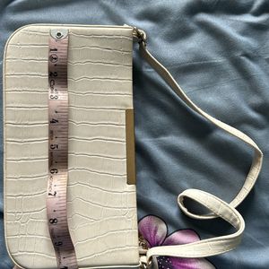 White colour spacious shoulder bag