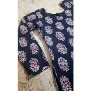 Women's Stylish Navy Blue Kurti