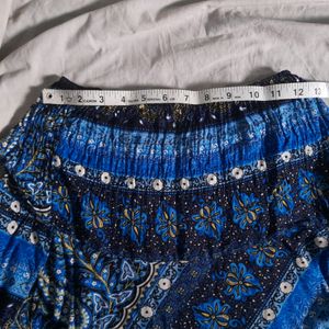 💙 Blue Multicolor Design Printed Dhoti Pants, Har