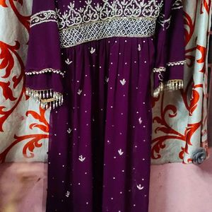 New Bridal Dress Full Heavy Work Naira Cut Kurti