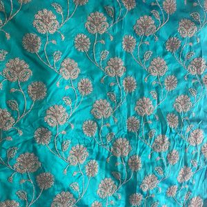 Peacock Green Silk Saree From Chandani Chowk Delhi