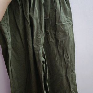 Formal Women Trousers: Khaki Green