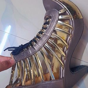 Gold Strip Boots