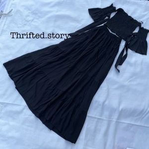 Dark Coquette Cottagecore Black FairyTier Skirt