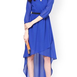 Blue Lightweight High low Dress