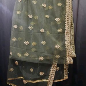 Embroidery Green Lehenga Choli