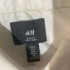 Hnm White Slim Shirt (authentic)