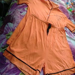 Orange Co-ord Set For Women