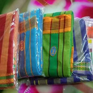 Brand New Pure Cotton Dhoti Jode Set Of 5