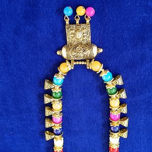 Multicolored Moti Necklace.