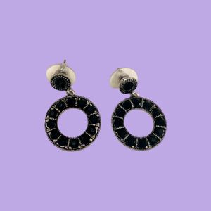 Black Pearl Oxidised Earrings