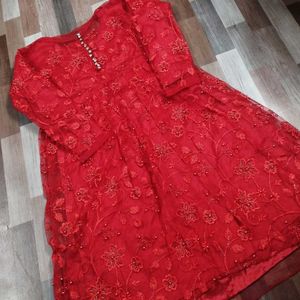 Red Updown Frock Set