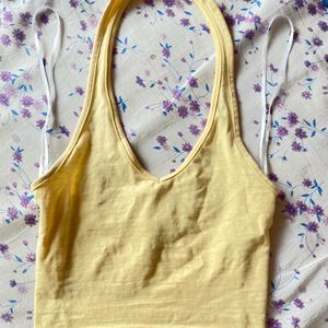 Light Yellow H&M Top.    Size Xxs