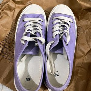 H&M CANVAS SNEAKERS LAVENDER COLOR EUR 40