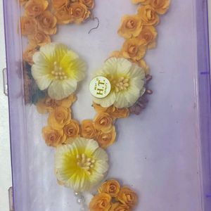 Haldi Necklace. Paper Flower Work