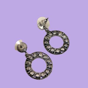 Black Pearl Oxidised Earrings