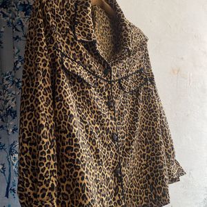 This is Leopard Printed Shirt Full Sleeve