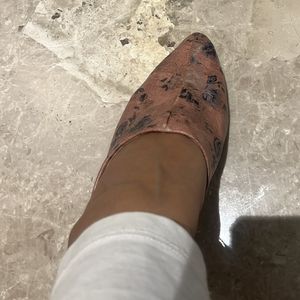 Pink Closed Toes Block Heels