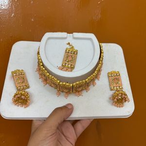 Peach Jewellery Set