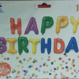 Multi Colour Happy Birthday Foil Balloon Set