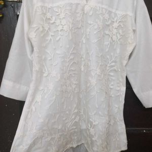 White Short Kurti Top