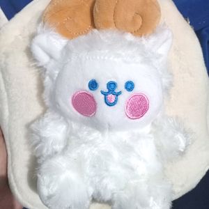 Cute Korean Beige White Baby Bear Sling Bag - NEW
