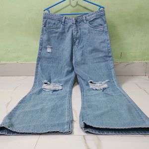 PRICE DROP Blue STRAIGHT RIBBED Jeans For Women