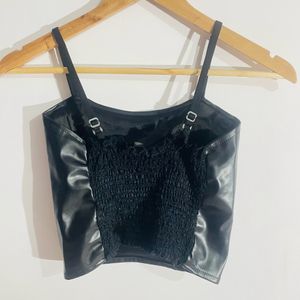 Leather Crop Top