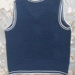 blue sweater vest