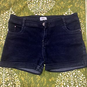 Black Denim Shorts