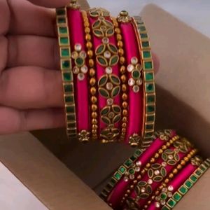 Handcrafted Silkthreadbangles Set