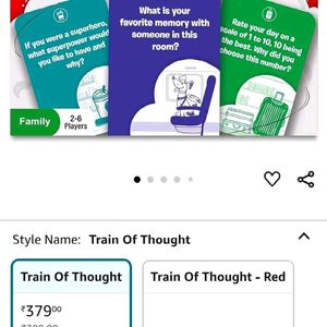 Train Of Thought Cards Party Game