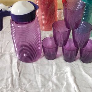 1 Jug And 6 Pic Glass