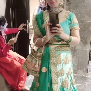 Green Wedding Lehnga