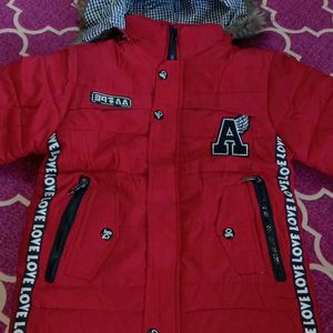 Red Fleece Jacket For Boys