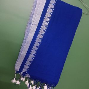 🦋Blue Saree With Blouse On Sale🦋