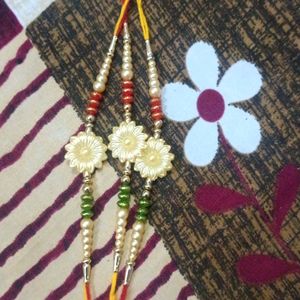 30 Rakhis Red And Green Beads Rakhi