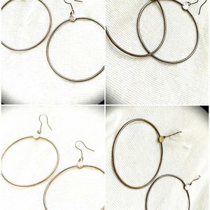 Beutiful Steel Circle Earring Look To Classy