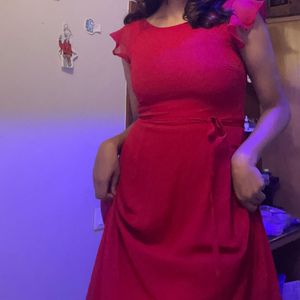 red dress