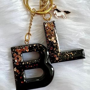 Resin Aphabet Keychain