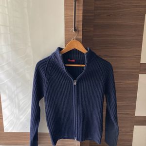 Rib Knit Zipper