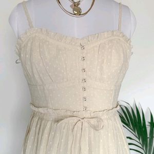 Cottage Core Pinteresty Off White Dress