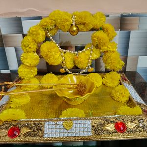 Handcrafted Decorative Haldi Plate