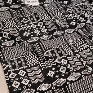 Black &White Printead Mens Shirt Polister Febric