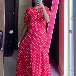 Trendyol Red Polka Dot Women Dresses