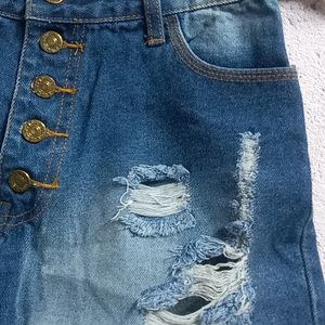 Denim High Waist Shorts