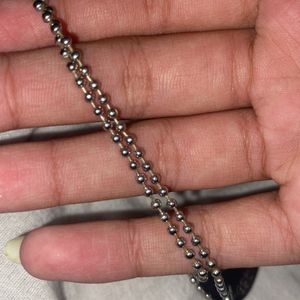 Silver Ball Chain Puzzle Shape Pendant