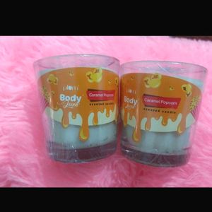 2 Plum Body Lovin Caramel Popcorn Scented Candles